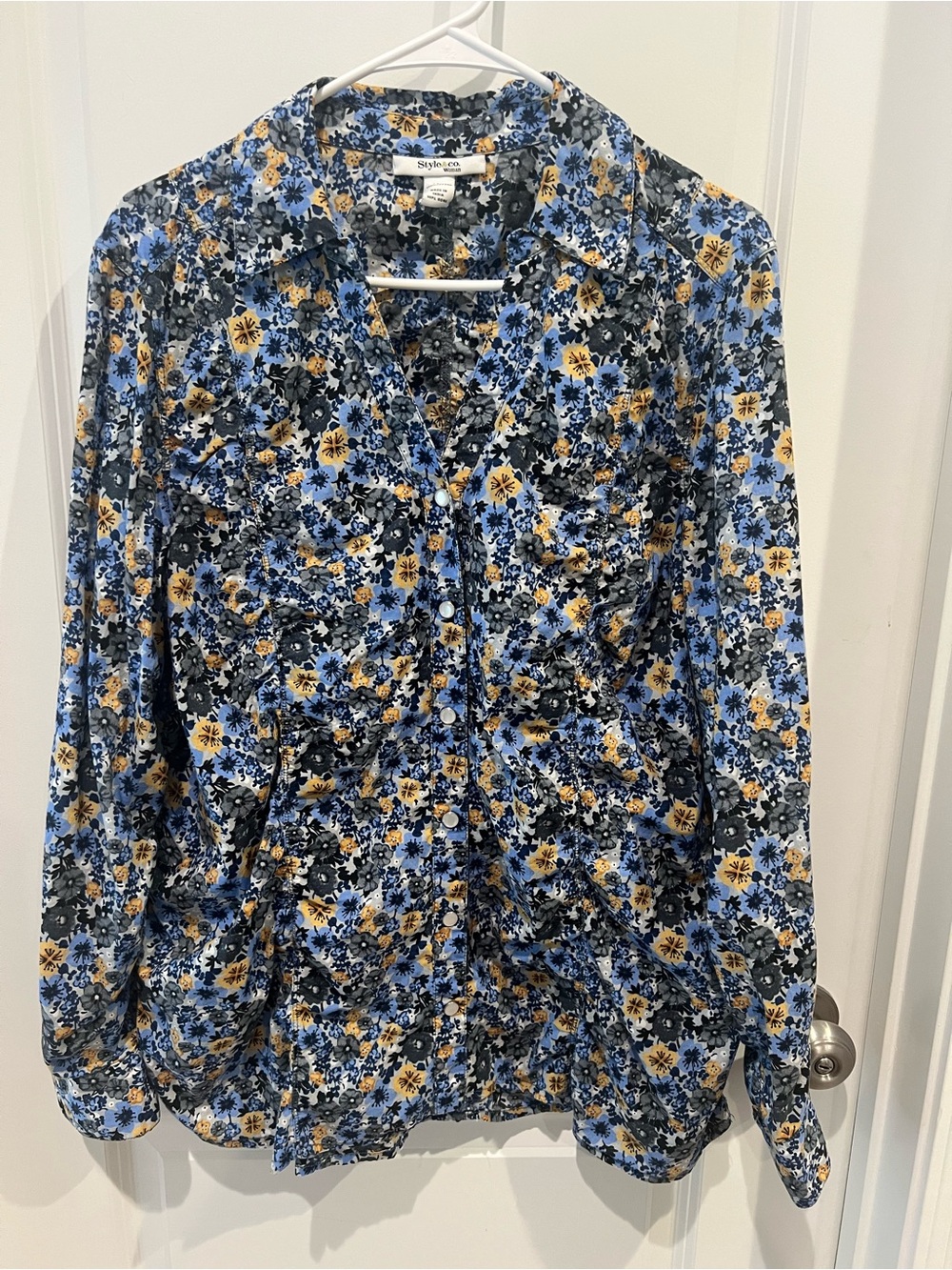 Style & Co. Floral Button-Front Shirt Size 14W